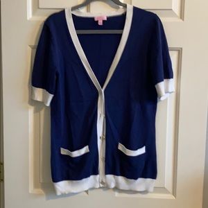 Lilly Pulitzer cardigan short sleeve large